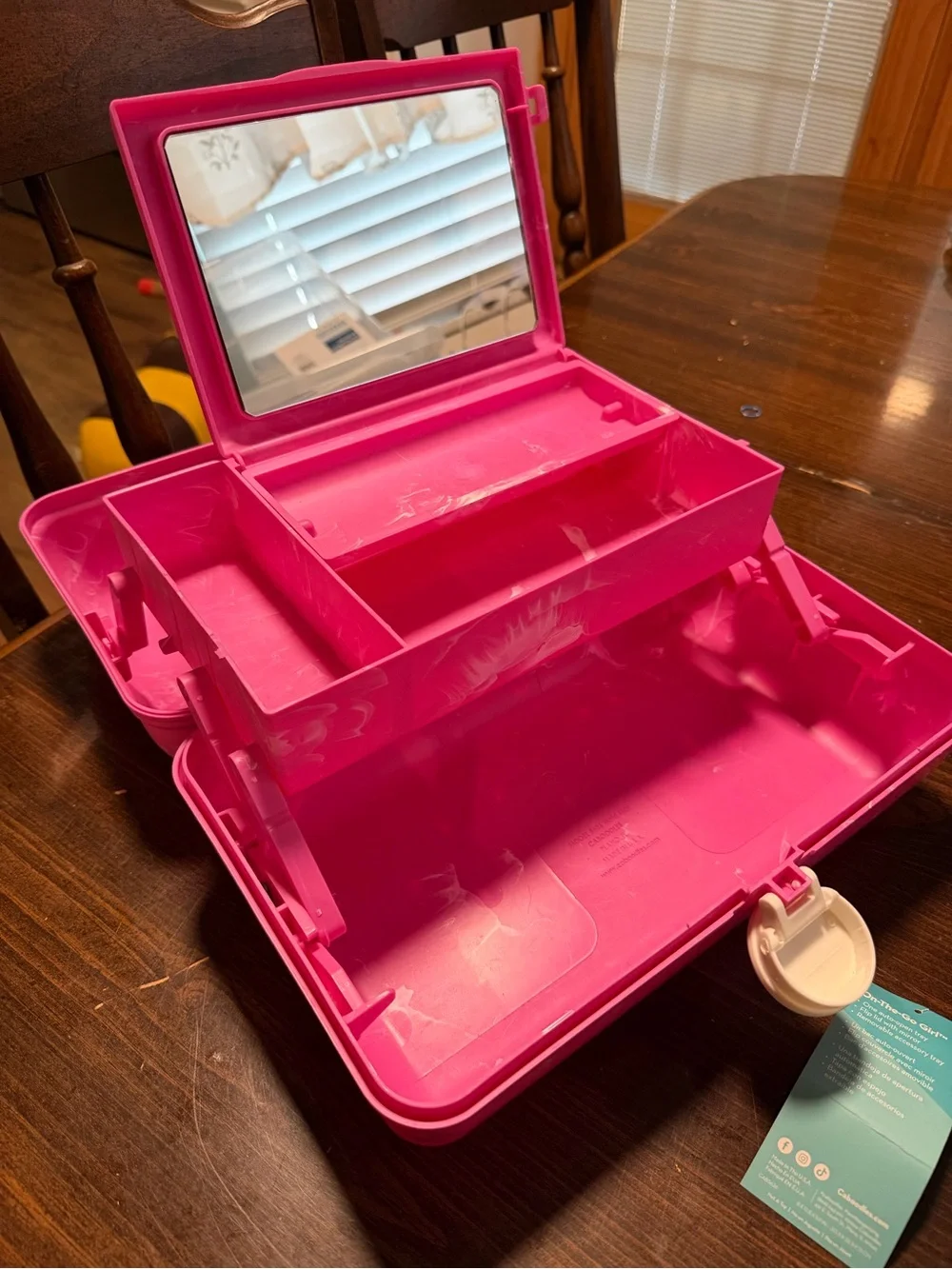 Caboodles Pink Marbleized Carrying Case with Handle